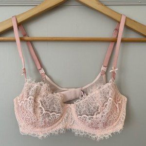 Victoria's Secret Dream Angels Wicked Unlined Lace Bra Balconette Bra- Size 32C
